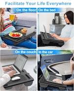 Oversized Portable Lap Desk with Cushion (Black) alternate 6