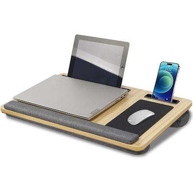 Oversized Portable Lap Desk with Cushion (Black) cover