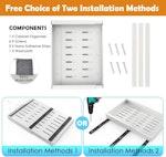 Pack Pull Out Cabinet Organizer Expandable (White) alternate 7