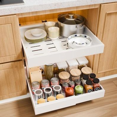 Pack Pull Out Cabinet Organizer Expandable (White) cover