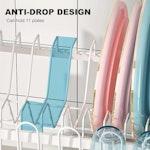 2-Tier Dish Drying Rack with Drainage Tray (White) alternate 5