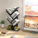 5-Tier Tree Bookshelf Storage Rack (Black) alternate 4