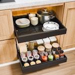 Pack Pull Out Cabinet Organizer Expandable (Black) thumbnail