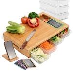 Large Bamboo Cutting Board & Containers thumbnail
