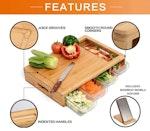 Large Bamboo Cutting Board & Containers alternate 1