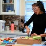 Large Bamboo Cutting Board & Containers alternate 7