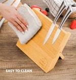 Natural Bamboo Magnetic Knife Block alternate 2