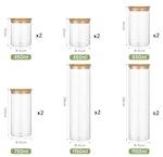 12 Pack Glass Storage Jars with Bamboo Lids alternate 2