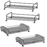 Set 2 Pcs XXL Under Bed Rolling Storage Grey alternate 1