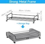Set 2 Pcs XXL Under Bed Rolling Storage Grey alternate 4