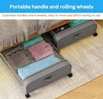Set 2 Pcs XXL Under Bed Rolling Storage Grey alternate 5