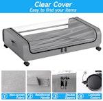 Set 2 Pcs XXL Under Bed Rolling Storage Grey alternate 6