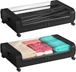 Set 2 Pcs XXL Under Bed Rolling Storage Black thumbnail