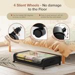 Set 2 Pcs XXL Under Bed Rolling Storage Black alternate 3
