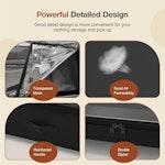 Set 2 Pcs XXL Under Bed Rolling Storage Black alternate 4