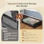 Set 2 Pcs XXL Under Bed Rolling Storage Black alternate 5