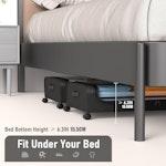 Set 2 Pcs XXL Under Bed Rolling Storage Black alternate 6