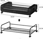 Set 2 Pcs XXL Under Bed Rolling Storage Black alternate 8