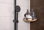 2 Pack Round Bamboo Corner Shower Caddy alternate 1