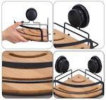 2 Pack Round Bamboo Corner Shower Caddy alternate 5