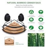 2 Pack Round Bamboo Corner Shower Caddy alternate 6