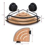 2 Pack Round Bamboo Corner Shower Caddy alternate 7