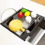 Large Stainless Steel Roll Up Dish Drying Rack alternate 1