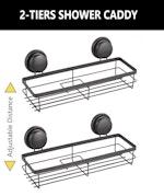 2 Pack Rectangular Corner Shower Caddy alternate 2