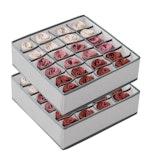 Set of 2 Fabric Drawer Organizer (Grey) thumbnail