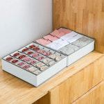 Set of 2 Fabric Drawer Organizer (Grey) alternate 3