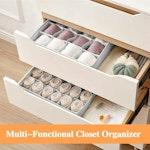 Set of 2 Fabric Drawer Organizer (Grey) alternate 6