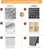 Set of 2 Fabric Drawer Organizer (Grey) alternate 8