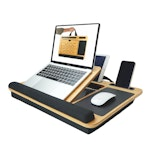 Bamboo Laptop Lap Desk with Cushion alternate 1