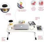 Laptop Bed Desk with Storage alternate 4