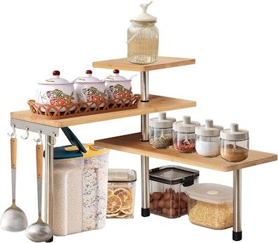 3 Tier Corner Shelf Kitchen Spice Rack cover