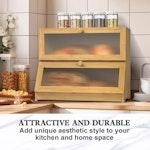 Double Layer Bamboo Bread Box alternate 6