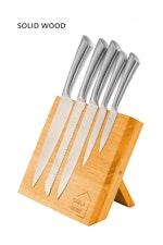 Natural Bamboo Magnetic Knife Block alternate 3