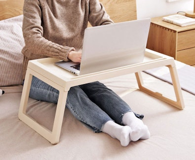 Multifunction Laptop Bed Desk (White) cover