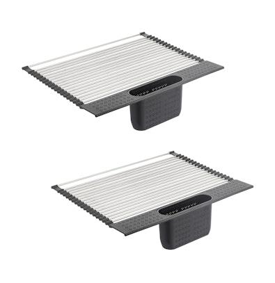 2 Pack Large Roll Up Dish Drying Rack cover