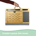 Bamboo Laptop Lap Desk with Cushion alternate 3