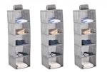 3 Pack 5-Tier Shelf Hanging Closet (Grey) thumbnail