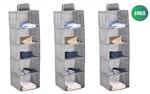 3 Pack 5-Tier Shelf Hanging Closet (Grey) alternate 1