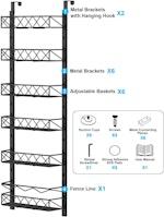 6 Tier Adjustable Baskets Over Door alternate 7