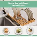 Foldable Bamboo Dish Drying Rack for Kitchen alternate 5