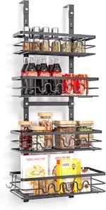 4 Tier Adjustable Baskets Over Door Pantry alternate 1