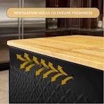 Bread Bin with Bamboo Lid Black alternate 4
