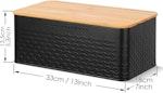 Bread Bin with Bamboo Lid Black alternate 8
