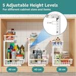 Set 2 pcs - 2-Tier Kitchen Under Sink Organiser alternate 4