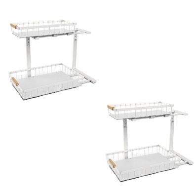 Set 2 pcs - 2-Tier Kitchen Under Sink Organiser cover