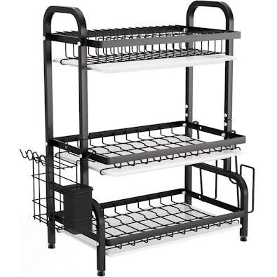 Dish Drying Rack 3Tier Large Capacity cover